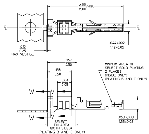 MOLEX連接器43030-0002參考圖紙 MOLEX連接器43030-0002參考圖紙