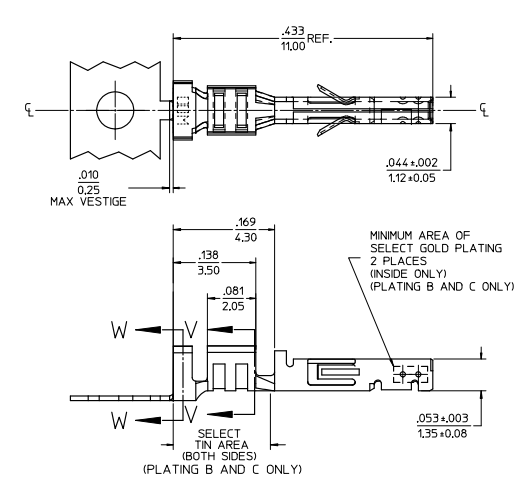 MOLEX連接器43030-0003參考圖紙 MOLEX連接器43030-0003參考圖紙